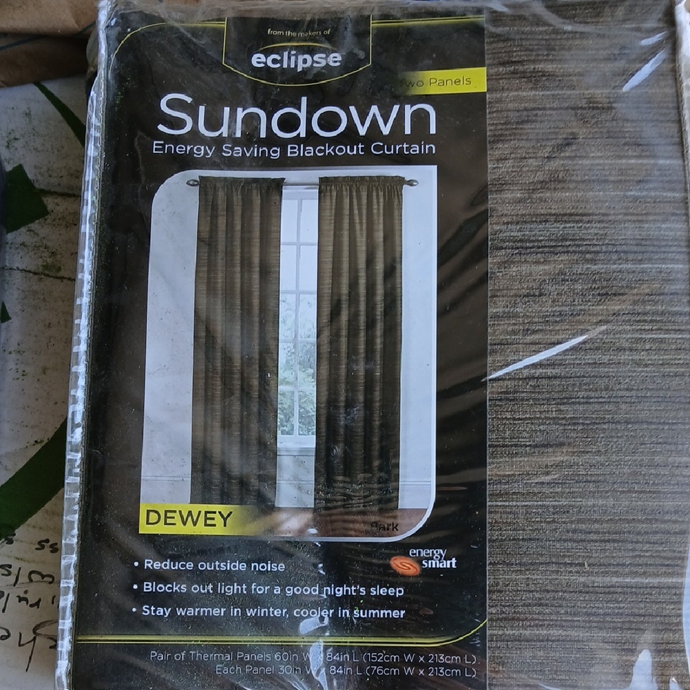 Eclipse Sundown Energy-Saving Curtains in Brown